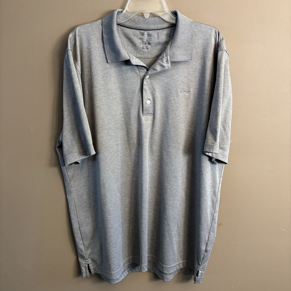 Greg Norman ML75 Play Dry Golf Polo‎ Mens Sz XL Lightweight Quick Dry Grey